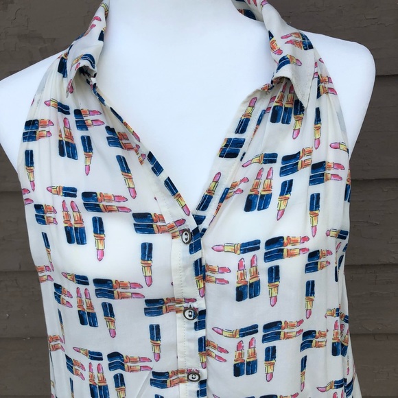 Anthropologie Maeve Tesni swing lipstick top! - Picture 5 of 8